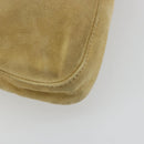FENDI Mamma Baguette Umhängetasche Wildleder Beige Gold Original 182030V-16