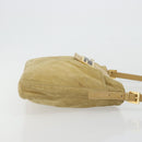 FENDI Mamma Baguette Umhängetasche Wildleder Beige Gold Original 182030V-3