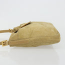 FENDI Mamma Baguette Umhängetasche Wildleder Beige Gold Original 182030V-4