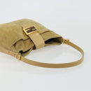 FENDI Mamma Baguette Umhängetasche Wildleder Beige Gold Original 182030V-7