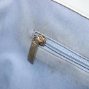 Salvatore Ferragamo Gancini Hand Bag Rattan White Gold Auth 182039A-20