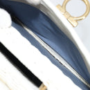 Salvatore Ferragamo Gancini Hand Bag Rattan White Gold Auth 182039A-22