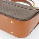 CELINE Macadam Canvas Hand Bag PVC Leather 2way Brown Gold Auth 182040A-17