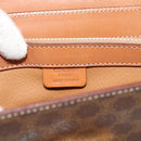 CELINE Macadam Canvas Hand Bag PVC Leather 2way Brown Gold Auth 182040A-20