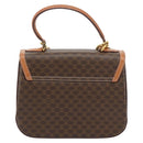 CELINE Macadam Canvas Hand Bag PVC Leather 2way Brown Gold Auth 182040A-2
