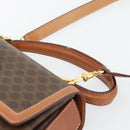 CELINE Macadam Canvas Hand Bag PVC Leather 2way Brown Gold Auth 182040A-8