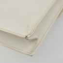 HERMES Sac Adepeche 27 Hand Bag Leather White Silver Auth 182041A-15
