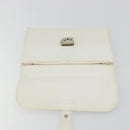 HERMES Sac Adepeche 27 Hand Bag Leather White Silver Auth 182041A-18