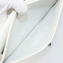 HERMES Sac Adepeche 27 Hand Bag Leather White Silver Auth 182041A-22