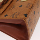 MCM Vicetos Logogram Handtas PVC Leer 2way Bruin Goud Auth 182043A-12