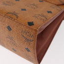 MCM Vicetos Logogram Handtas PVC Leer 2way Bruin Goud Auth 182043A-15