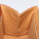 MCM Vicetos Logogram Handtas PVC Leer 2way Bruin Goud Auth 182043A-21