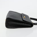 BALLY Hand Bag Leather Black Gold Auth 182045A-4