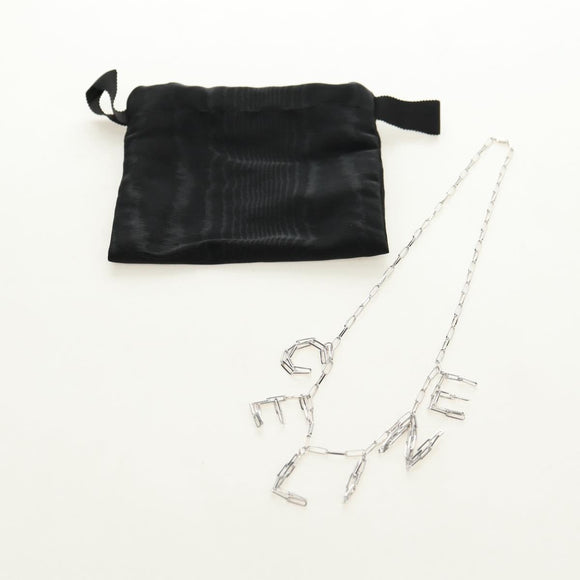 CELINE Necklace metal Silver Auth 182048M