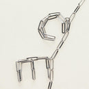 CELINE Necklace metal Silver Auth 182048M-3