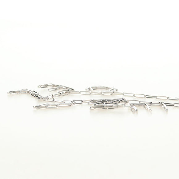 CELINE Necklace metal Silver Auth 182048M