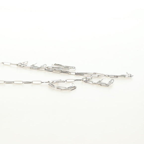 CELINE Necklace metal Silver Auth 182048M
