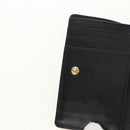 LOEWE Ghibli Collaboration Compacte Portemonnee Leer Zwart Goud Auth 182050SM-16