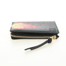 LOEWE Ghibli Collaboration Compacte Portemonnee Leer Zwart Goud Auth 182050SM-4
