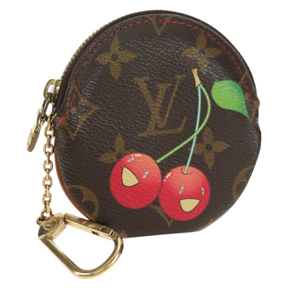 LOUIS VUITTON Monogram Cherry Porte Monnaie Ron Coin Purse M95043 Auth 182052V