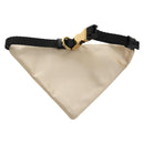 PRADA Collar Dog Leash Satin Gold Auth 182053V-2