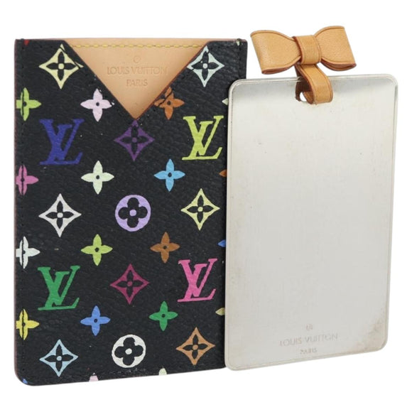 LOUIS VUITTON Monogram Multicolor Etui Miroir Spiegel Zwart M92651 Auth 182055A