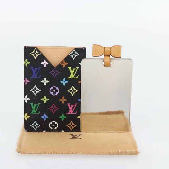LOUIS VUITTON Monogram Multicolor Etui Miroir Spiegel Zwart M92651 Auth 182055A