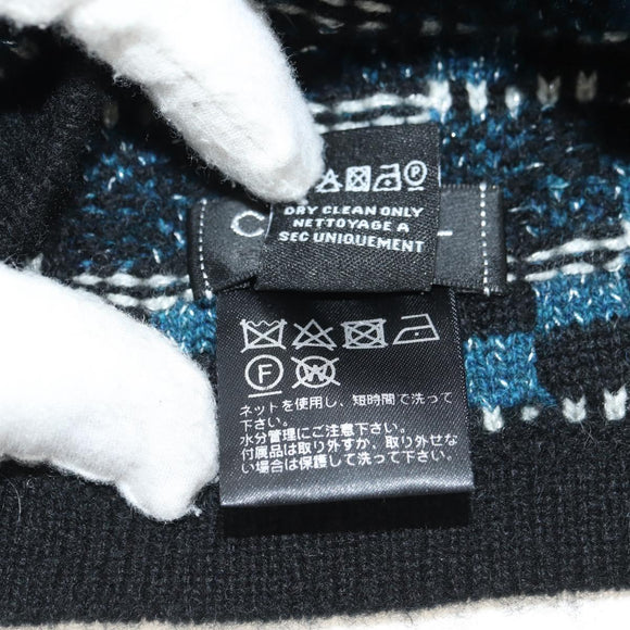 CHANEL Cap Tweed Navy CC Auth 182058M