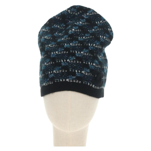 CHANEL Cap Tweed Navy CC Auth 182058M