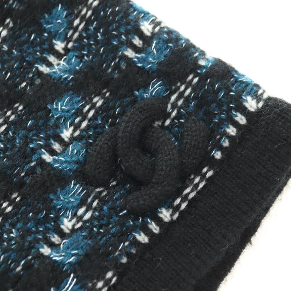 CHANEL Cap Tweed Navy CC Auth 182058M