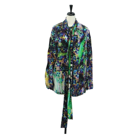 PRADA Blouse Silk Green Auth 182061M