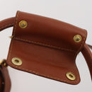 FENDI Pecan Canvas Boston Bag PVC 2way Black Brown Auth 182068-8