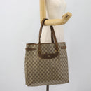 GUCCI GG Supreme Tote Bag PVC Beige Gold 39 02 061 Auth 182069-19