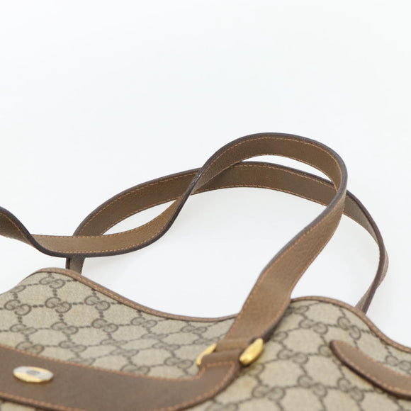 GUCCI GG Supreme Tote Bag PVC Beige Gold 39 02 061 Auth 182069