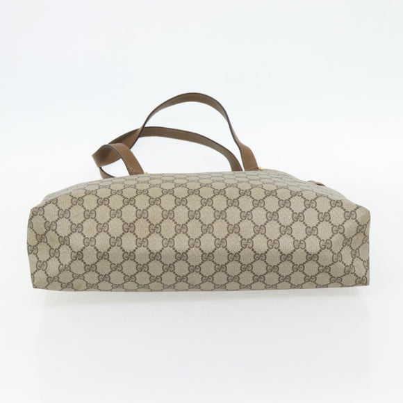 GUCCI GG Supreme Tote Bag PVC Beige Gold 39 02 061 Auth 182069