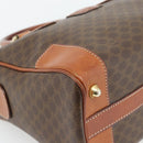 CELINE Macadam Canvas Hand Bag PVC Leather Brown Gold Auth 182072A-15