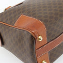 CELINE Macadam Canvas Hand Bag PVC Leather Brown Gold Auth 182072A-9