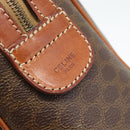 CELINE Macadam Canvas Hand Bag PVC Leather Brown Gold Auth 182072A-17
