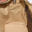 CELINE Macadam Canvas Hand Bag PVC Leather Brown Gold Auth 182072A-19
