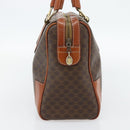 CELINE Macadam Canvas Hand Bag PVC Leather Brown Gold Auth 182072A-3