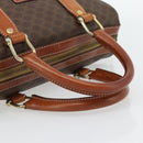 CELINE Macadam Canvas Hand Bag PVC Leather Brown Gold Auth 182072A-7