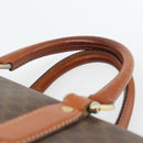 CELINE Macadam Canvas Hand Bag PVC Leather Brown Gold Auth 182072A-8
