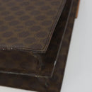 CELINE Macadam Canvas Hand Bag PVC Leather Brown Gold Auth 182076-12