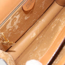 CELINE Macadam Canvas Hand Bag PVC Leather Brown Gold Auth 182076-17