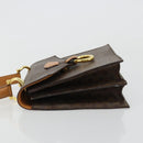CELINE Macadam Canvas Hand Bag PVC Leather Brown Gold Auth 182076-5
