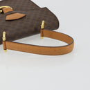 CELINE Macadam Canvas Hand Bag PVC Leather Brown Gold Auth 182076-7