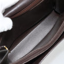 Christian Dior Hand Bag Leather Brown Gold Auth 182077-16