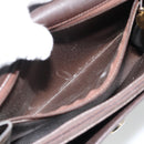 Christian Dior Hand Bag Leather Brown Gold Auth 182077-20