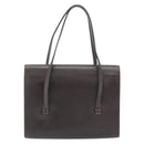 Christian Dior Hand Bag Leather Brown Gold Auth 182077-3