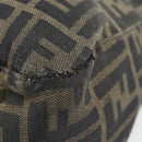 FENDI Zucca Canvas Hand Bag Black Brown Auth 182079-14